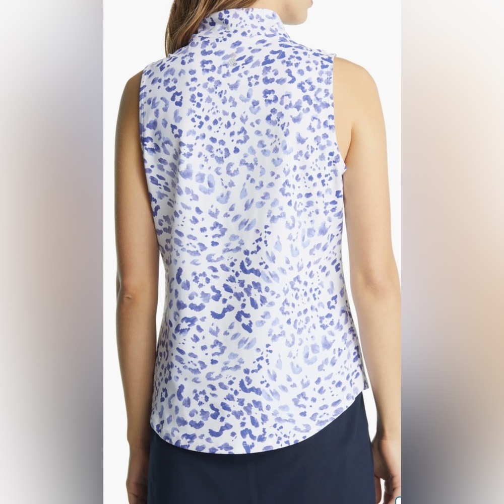 NWT [Tommy Bahama] Aubrey Leopard Island Sleeveless Quarter Zip Women’s Sz XS - Picture 7 of 14